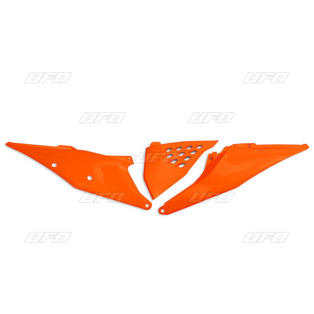 UFO boční tabulky na startovací číslo KTM SX/SXF(SX-F) 125/150/250/350/450 19-22, EXC 125 20-21, EXC/EXCF(EXC-F) 150/250/300/350/450/500 TPI 20-2023 s