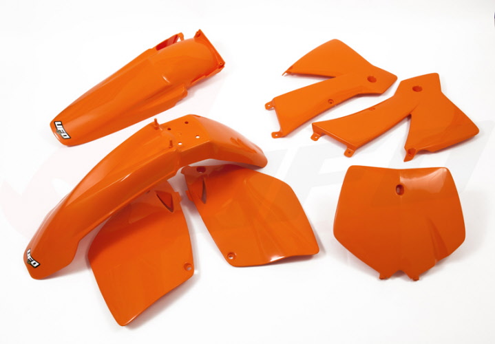 UFO kompletní sada plastů KTM SX-SXF 01-02 barva oranžová (KT501E127) (UFO kompletní sada plastů KTM SX-SXF 01-02 barva oranžová (KT501E127))