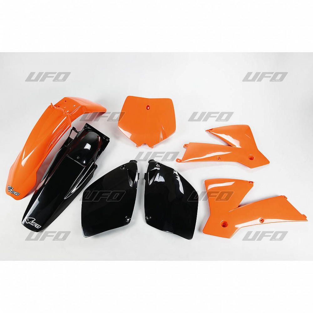 UFO kompletní sada plastů KTM SX-SXF 01-02 barva (černá/oranžová) (KT501E999) (UFO kompletní sada plastů KTM SX-SXF 01-02 barva (černá/oranžová))