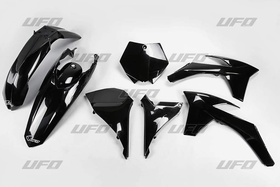 UFO kompletní sada plastů KTM SXF 11-12, SX 12 barva černá (KT510E001) (UFO kompletní sada plastů KTM SXF 11-12, SX 12 barva černá (KT510E001))