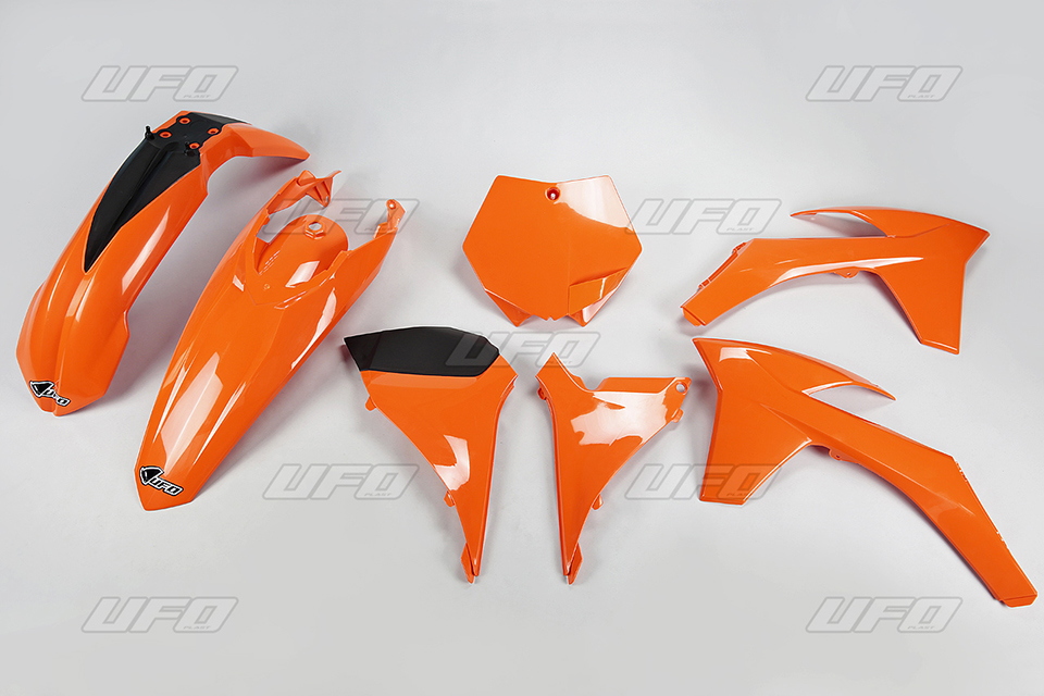UFO kompletní sada plastů KTM SXF 11-12, SX 12 barva oranžová (KT510E127) (UFO kompletní sada plastů KTM SXF 11-12, SX 12 barva oranžová (KT510E127))