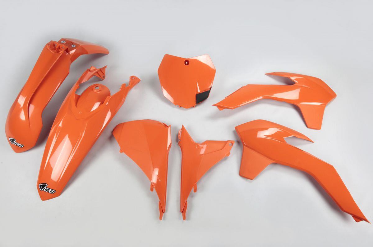 UFO kompletní sada plastů KTM SX/SXF 13-15, SX 250 16, barva oranžová (UFO kompletní sada plastů KTM SX/SXF 13-15, SX 250 16, barva oranžová)