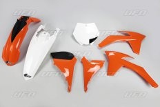 UFO kompletní sada plastů KTM SX/SXF 16-18 barva 17 (bílá/oranžová) (KT517E999X) (UFO kompletní sada plastů KTM SX/SXF 16-18 barva 17 (bílá/oranžová))