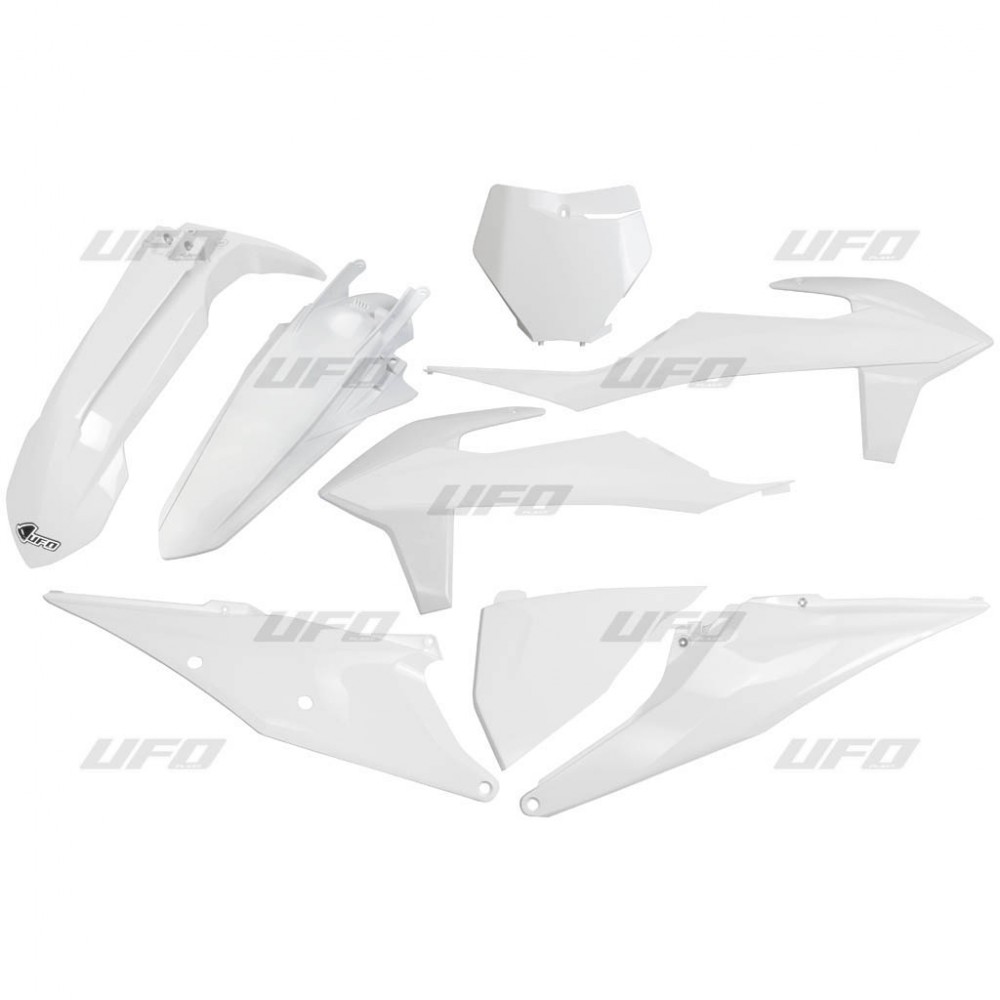 UFO kompletní sada plastů KTM SX 125/150/250 19-22, SXF (SX-F) 250/350/450 19-22 barva bílá 2020 (KT522E042) (UFO kompletní sada plastů KTM SX)