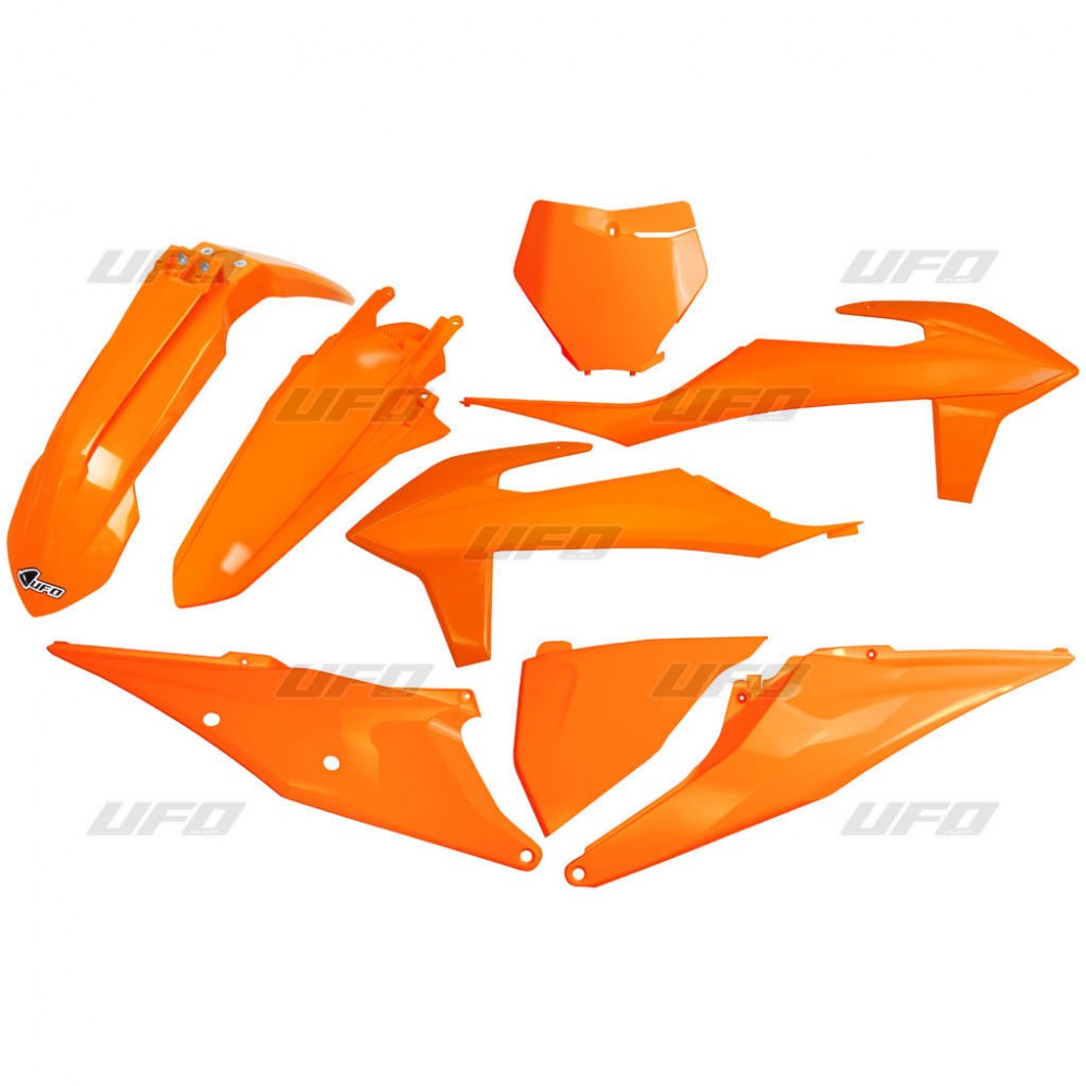 UFO kompletní sada plastů KTM SX 125/150/250 19-22, SXF (SX-F) 250/350/450 19-22 barva oranžová (KT522E127) (UFO kompletní sada plastů KTM SX)