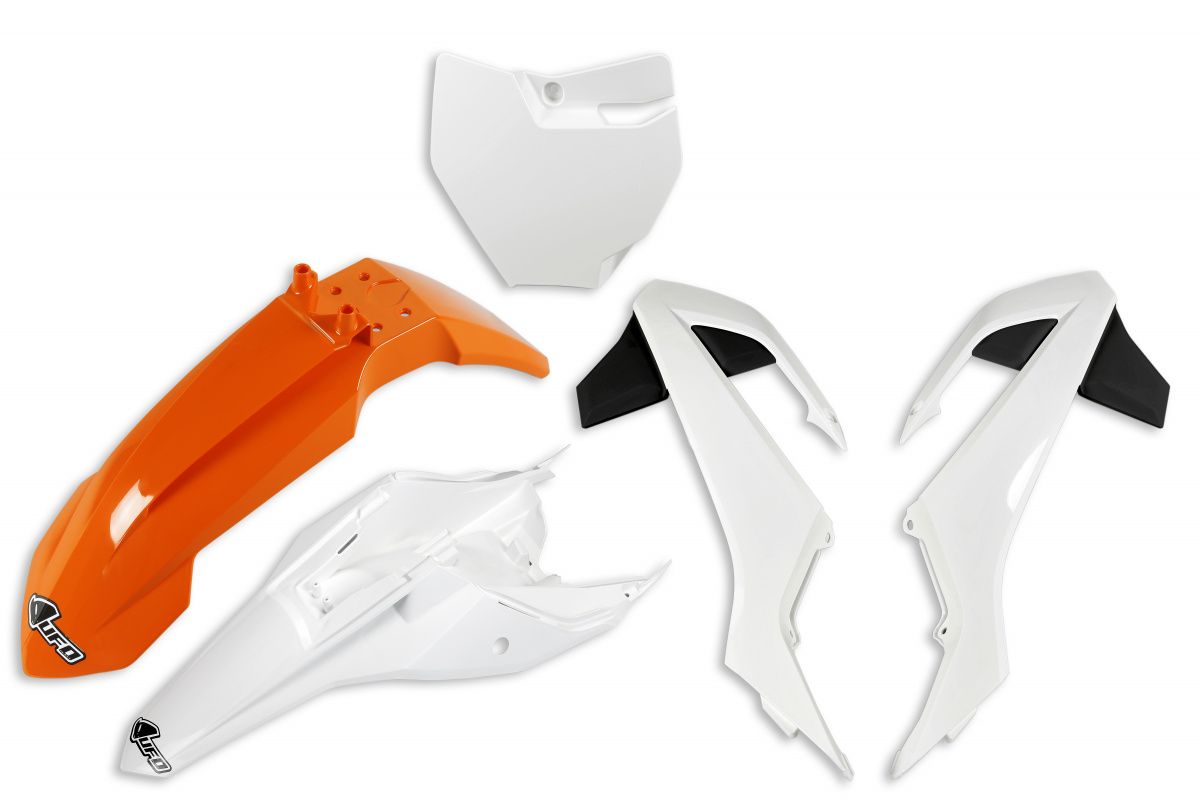 UFO kompletní sada plastů KTM SX 65 16-23 barva 17 (bílá/oranžová) (UFO kompletní sada plastů KTM SX 65 16-23 barva 17 (bílá/oranžová))