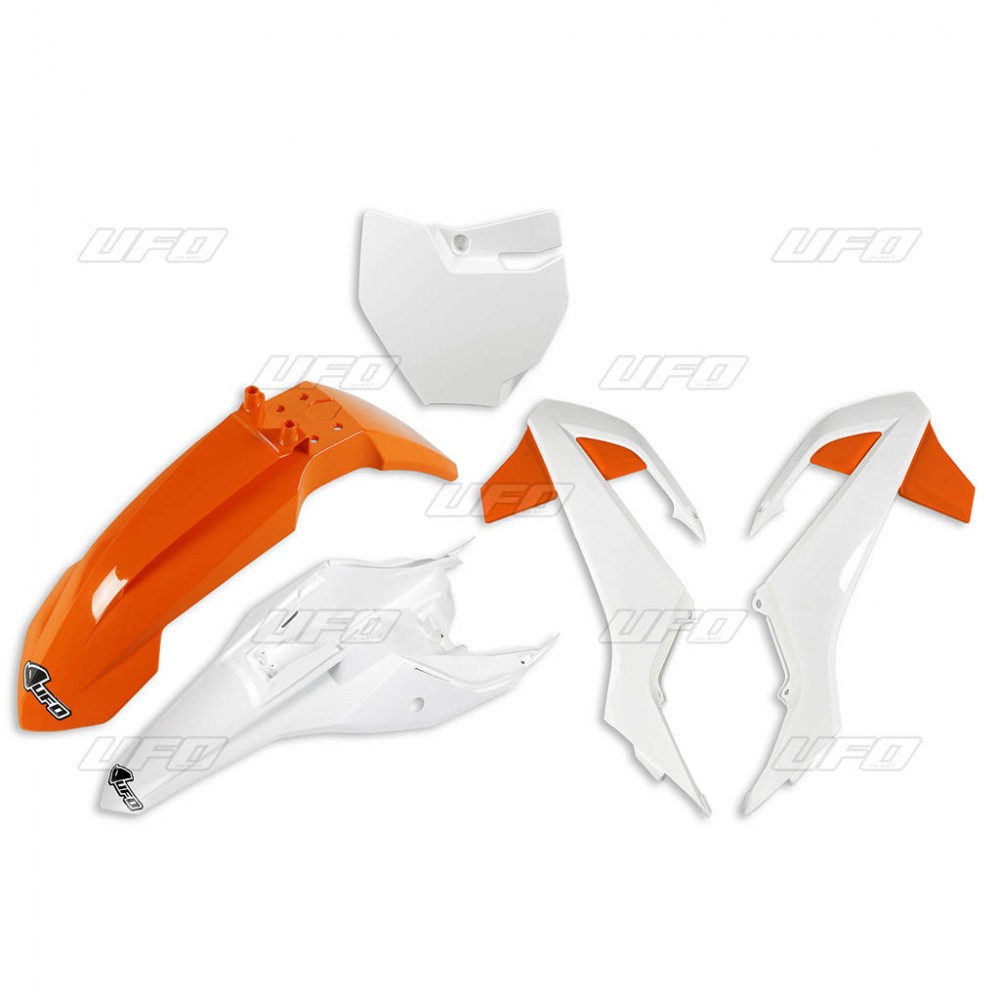 UFO kompletní sada plastů KTM SX 65 16-23 barva 19 (bílá/oranžová) (KT526E999W) (UFO kompletní sada plastů KTM SX 65 16-23 barva 19 (bílá/oranžová))