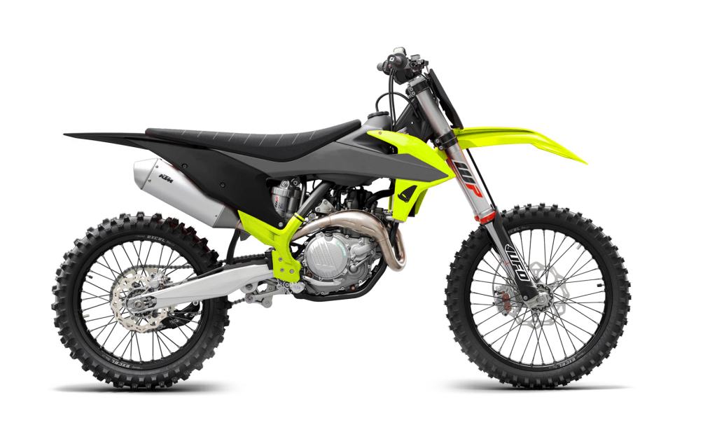 UFO kompletní sada plastů KTM SX/SXF 19-22 barva šedá / černá / žlutá fluorescenční ( včetně krytů teleskopů, rámu a samolepek ) (UFO kompletní sada)