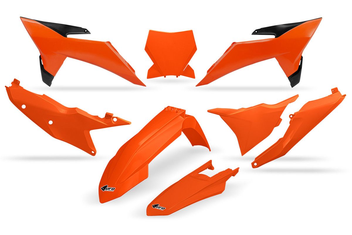 UFO kompletní sada plastů KTM SX 125 / 150 / 250 / 300 25-26, SXF (SX-F) 250 / 350 / 450 25-26 barva ( oranžová ) (UFO kompletní sada plastů KTM SX)
