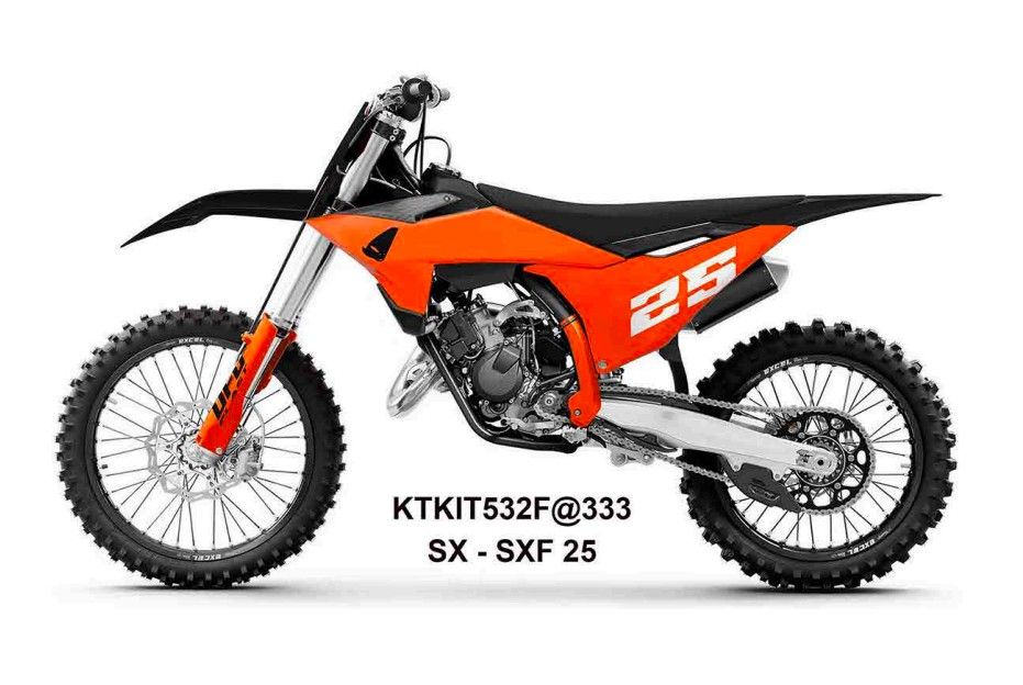 UFO 2025/11 kompletní sada plastů (FULL KIT) s kryty tlumičů KTM SX 125 / 150 / 250 / 300 25-26, SXF (SX-F) 250 / 350 / 450 25-26 barva oranžová /