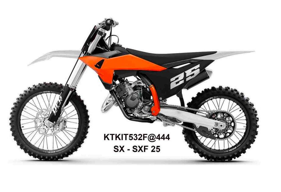 UFO 2025/11 kompletní sada plastů (FULL KIT) s kryty tlumičů KTM SX 125 / 150 / 250 / 300 25-26, SXF (SX-F) 250 / 350 / 450 25-26 barva bílá /