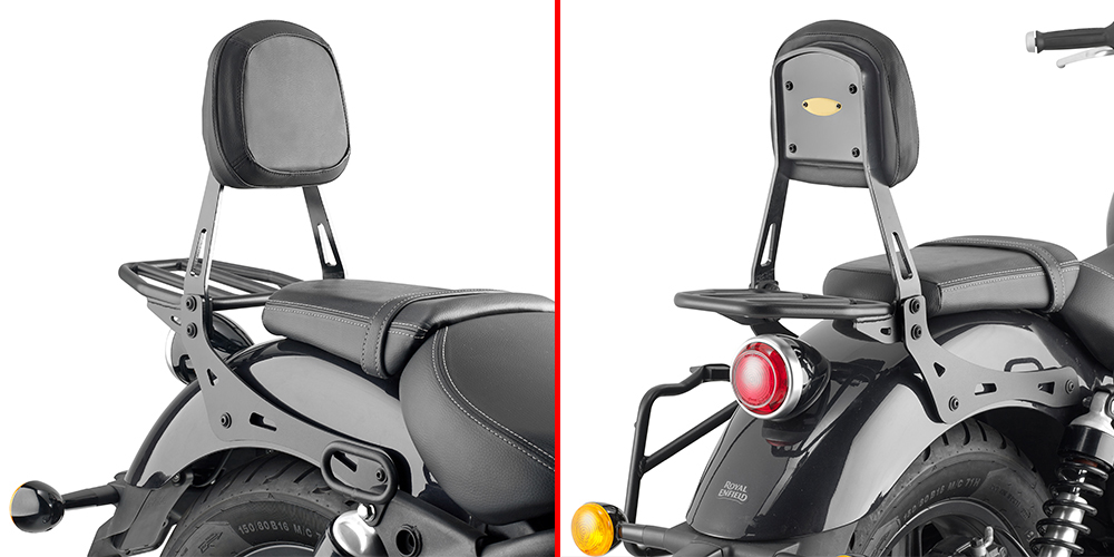 KAPPA passenger backrest with rack ROYAL ENFIELD SUPER METEOR 650 (23-26)