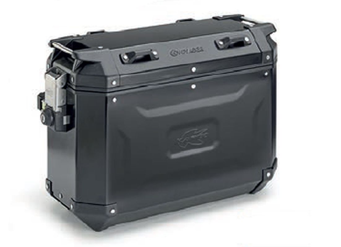 KAPPA boční kufr 37L MONOKEY CAM SIDE KVG37B KVOYAGER hliníkový pravý barva černá anodizovaný BLACK LINE