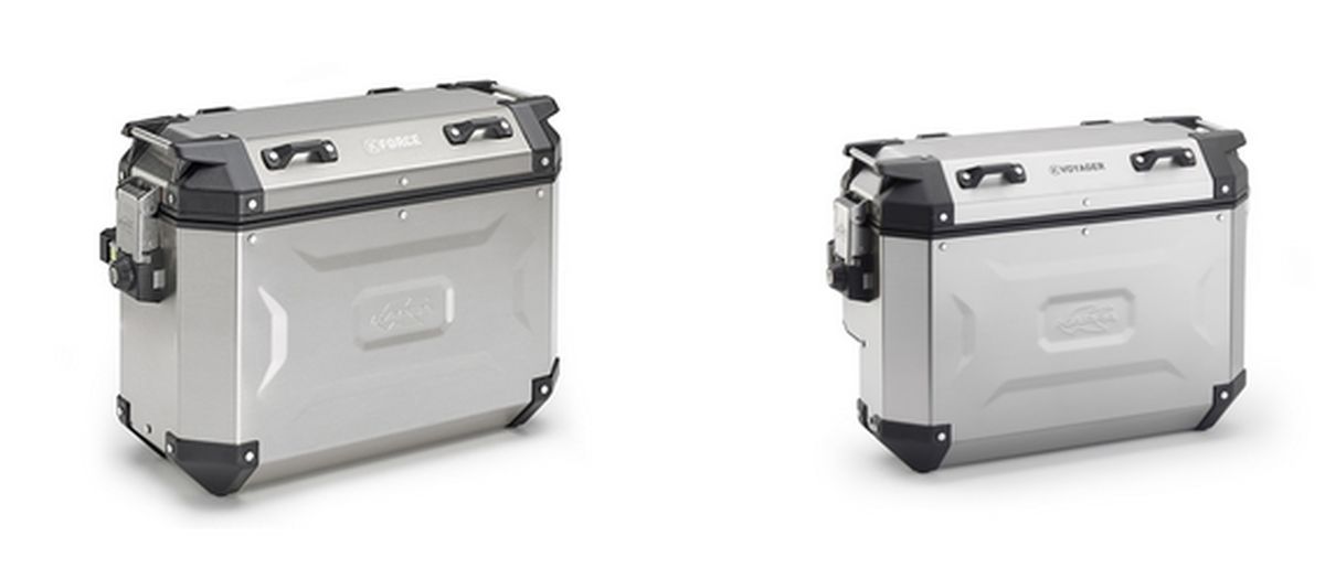 KAPPA side cases 48l monokey cam side KVG48A kvoyager alumiNIUm right / left colour silver (KVG48APACK2)