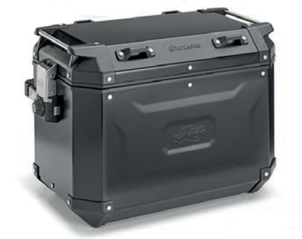 KAPPA boční kufr 48L MONOKEY CAM SIDE KVG48B KVOYAGER hliníkový levý barva černá anodizovaný BLACK LINE