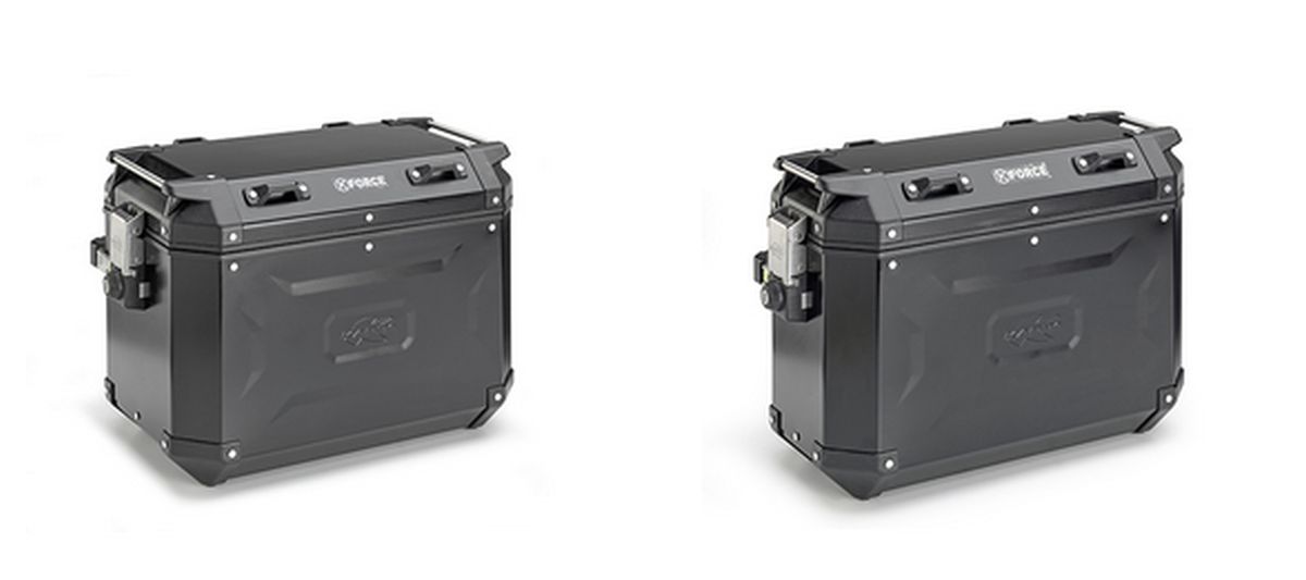KAPPA boční kufry 48L MONOKEY CAM SIDE KVG48B KVOYAGER hliníkové pravý / levý barva černá anodizovaný BLACK LINE