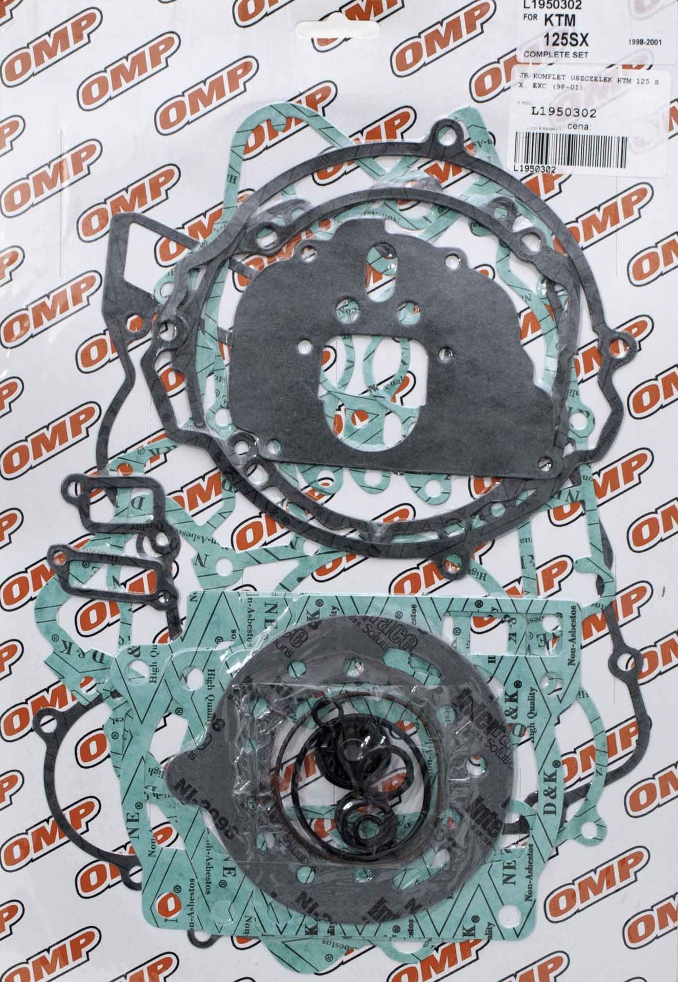 JR (OMP) kompletní sada těsnění KTM 125 SX, EXC 98-01 (JR (OMP) kompletní sada těsnění KTM 125 SX, EXC 98-01)