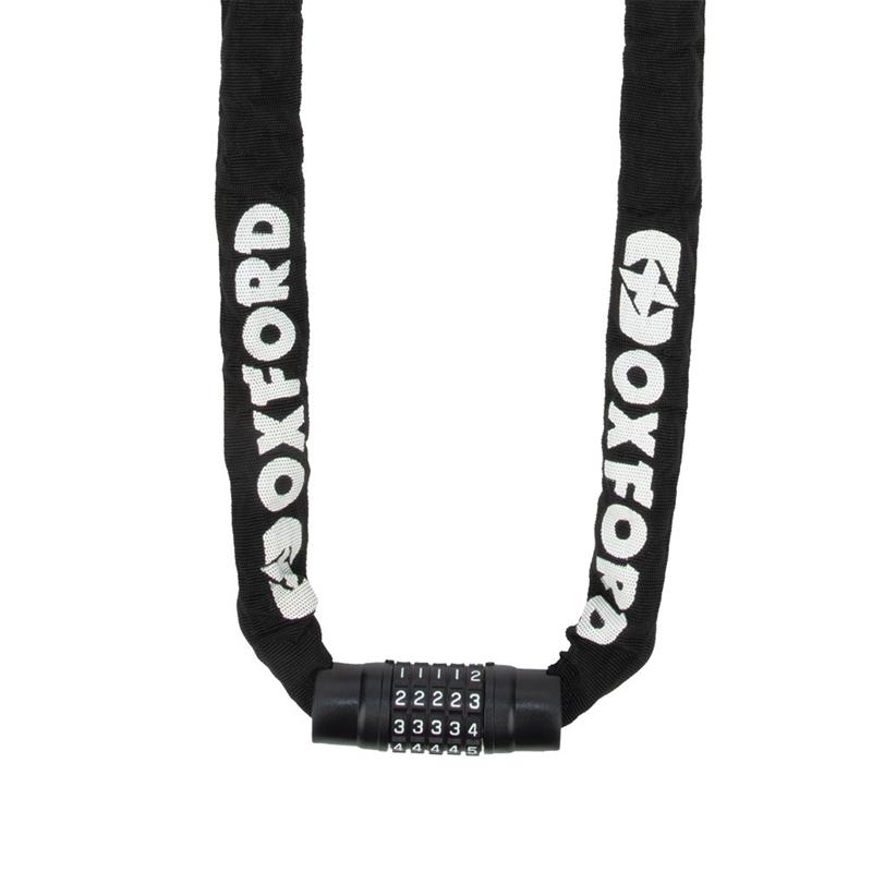 OXFORD řetěz ochrana proti krádeži COMBI CHAIN 8mm X 2M (oko/smyčka 8mm) - (uzávěr na kód)