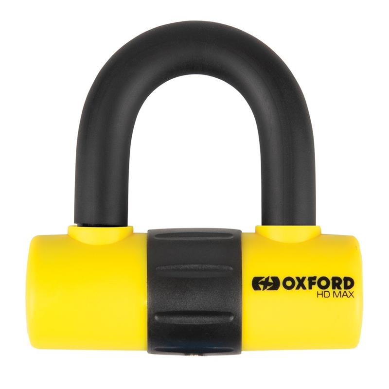 OXFORD ochrana proti krádeži visací zámek na kotouče brzdová HD MAX 14mm barva žlutá fluorescenční