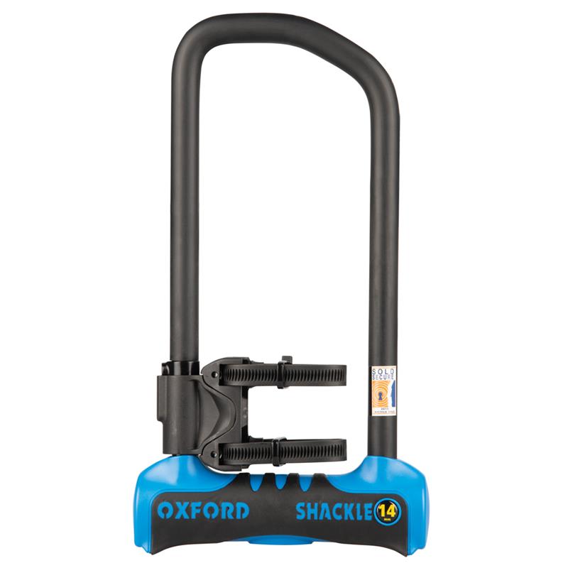Levně OXFORD ochrana proti krádeži visací zámek s kabel SHACKLE 14 PRO DUO U-LOCK + CABLE 320mm X 177mm barva světle modrá (OXFORD ochrana proti krádeži)