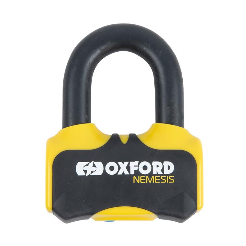 OXFORD ochrana proti krádeži visací zámek na kotouče brzdová NEMESIS 16mm barva žlutá fluorescenční