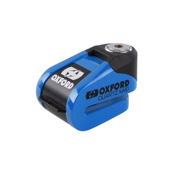 OXFORD AKCE zámek brzdového kotouče s alarmem QUARTZ XA10, čep 10 mm, barva modrá
