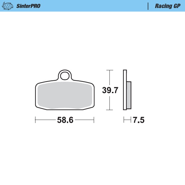 MOTO-MASTER brake pads KH612 sinter metal racing: 12 (sinterpro seriess racing gp) front KTM SX85 11-17, 250 freeride 14-17, 350 freeride 12 (M097412)