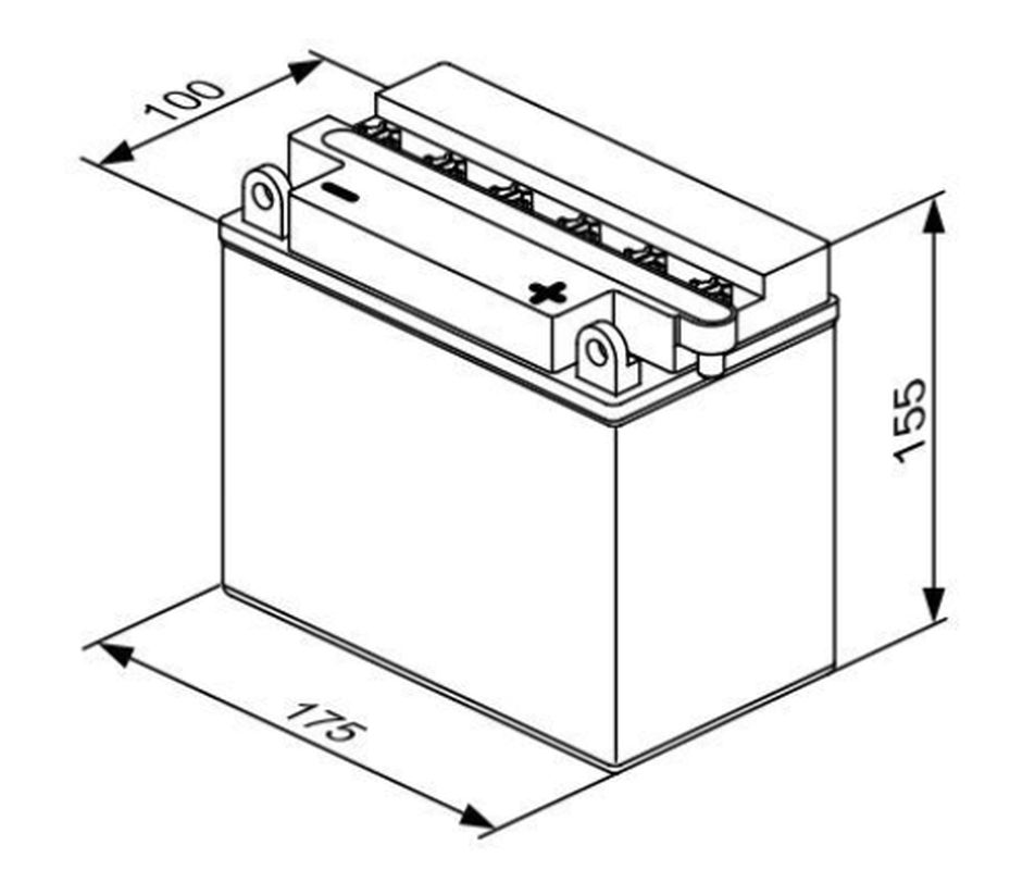 Levně M akumulátor YB16L-B (bez elektrolytu) (M akumulátor YB16L-B (bez elektrolytu))