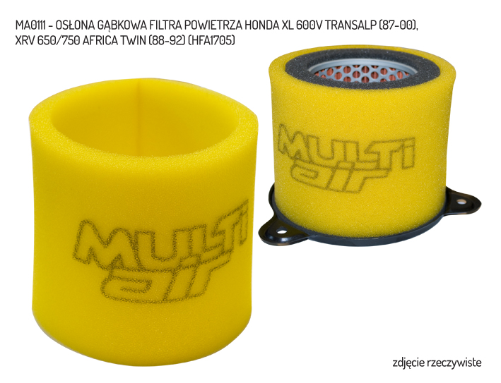 MULTI AIR přídavný houbový kryt vzduchového filtru HONDA XL 600V TRANSALP (87-00), XRV 650/750 AFRICA TWIN (88-92) (HFA1705)