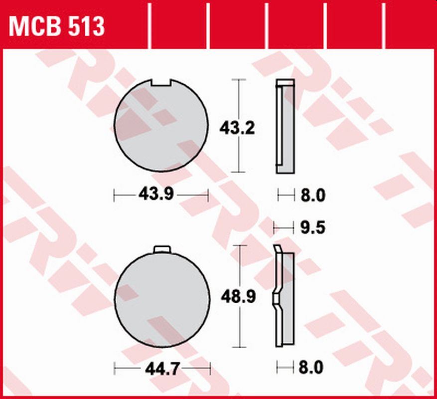 Brzdové destičky TRW LUCAS MCB513 (KH056)