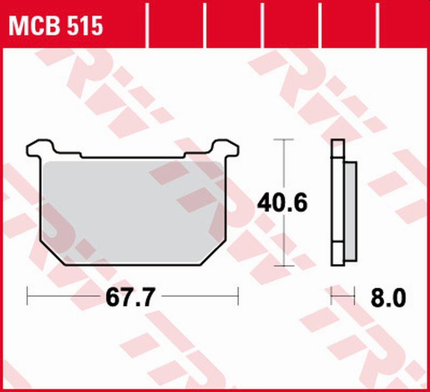 TRW ZF brzdové destičky KH068 organické KAWASAKI GPZ 400/500 82-84, s 400/500 81-83, GPZ/Z/LTD 550 80-82, GT/GPZ/Z/LTD 750 80-85, Z/GPZ 1000 79-83 přední