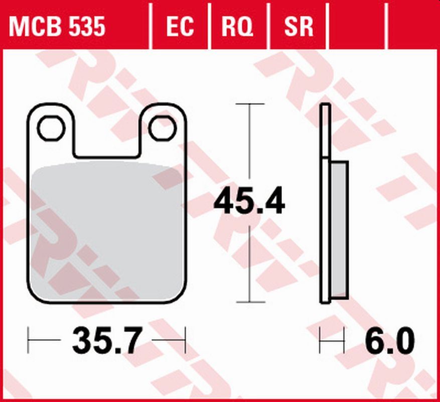 Brzdové destičky TRW LUCAS MCB535SR (KH193)