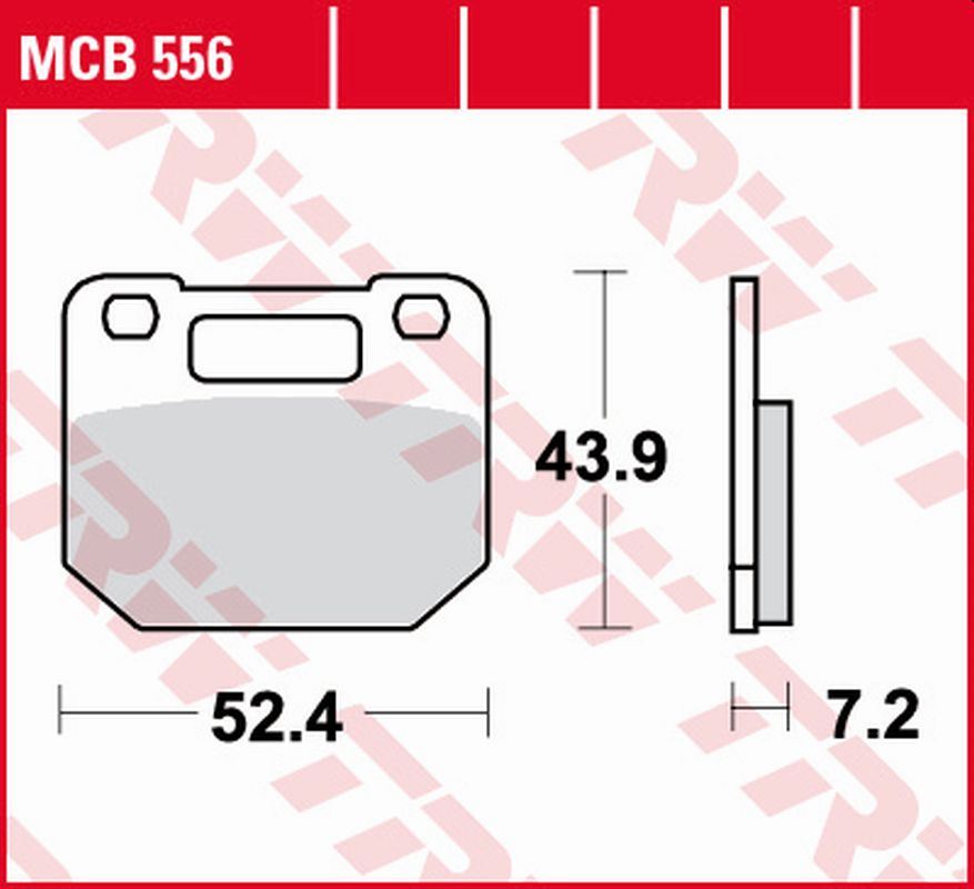 TRW ZF brzdové destičky KH110 organické SUZUKI RG 80 GAmmA 85-96, RG 125 GAmmA 85-90 přední
