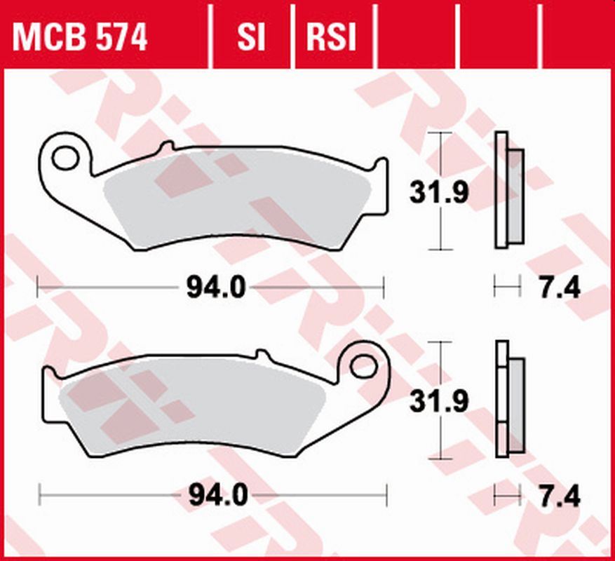 Brake pads TRW LUCAS MCB574 (KH125)