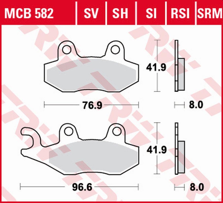 Brake pads TRW LUCAS MCB582RSI (KH135)