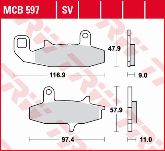 Brake pads TRW LUCAS MCB597 (KH147)