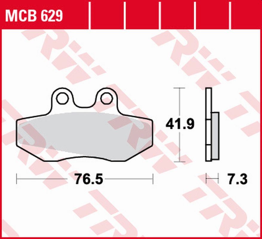 Brzdové destičky TRW LUCAS MCB629 (KH256)
