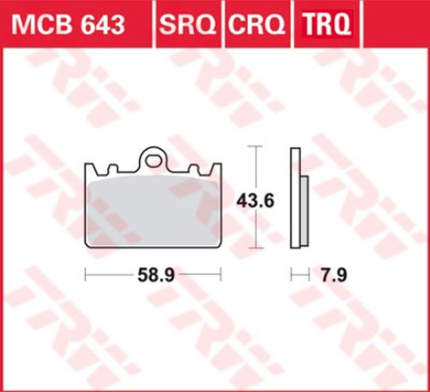 Brake pads TRW LUCAS MCB643TRQ (KH180)