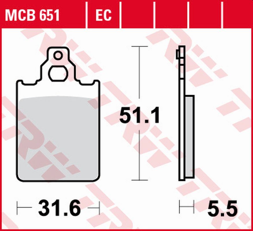 Brzdové destičky TRW LUCAS MCB651EC (KH156)