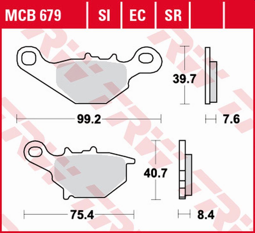 Brake pads TRW LUCAS MCB679SI (KH230)