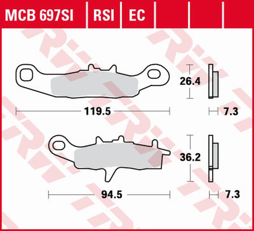 Brake pads TRW LUCAS MCB697SI (KH258)