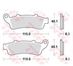 TRW ZF brzdové destičky KH261 KH281 organické HONDA NT 650 V 02-05, VFR 800 98-05, XL 1000 V 99-03 STX 1300 02-08, GL 1800 01-16, VTX 1800 01-08 KAWASAKI NINJA/VULCAN 650 17-, přední
