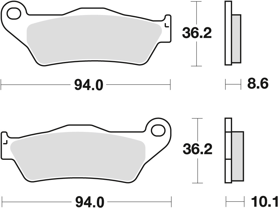 TRW ZF brzdové destičky KH363 sintrované STREET BMW R1100GS/R/RT/S 99-05 R1150GS/ADV/R/RS/RT 99-06 K1200GT/R/S 05-09 R1200C 98-05 R1200GS/ADV/R/S 04-12 K1300R 09-15 zadní