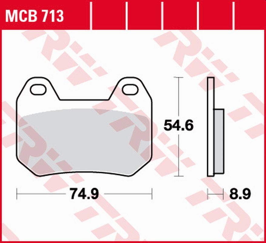 TRW ZF brzdové destičky KH304 organické BMW K 1200LT 98-09, R 1200CL 03-05 zadní