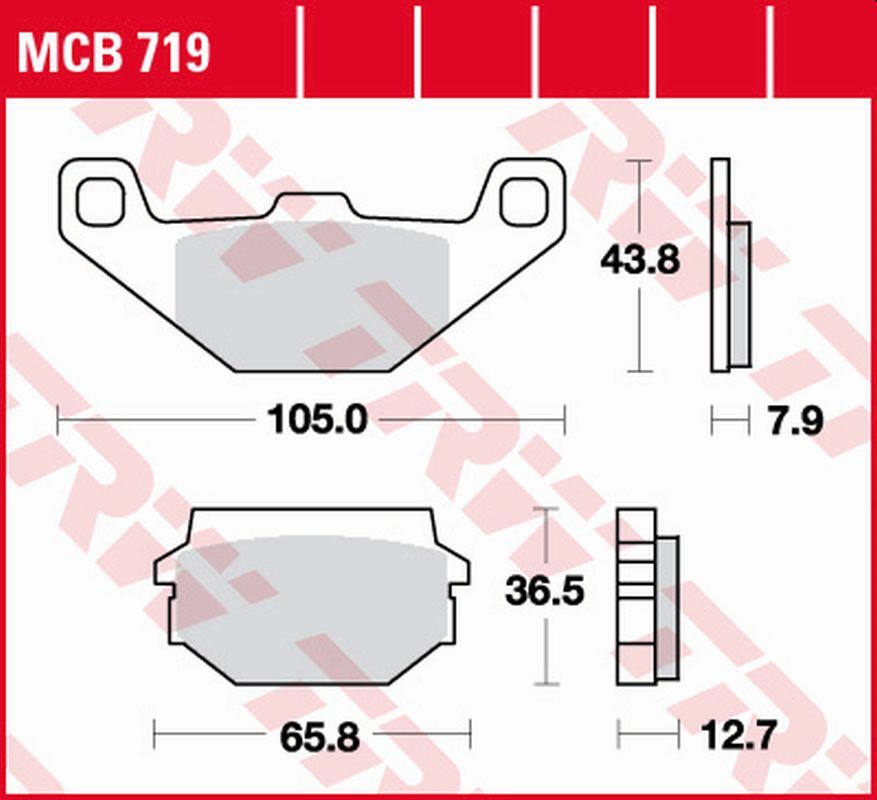 Brzdové destičky TRW LUCAS MCB719 (KH297)