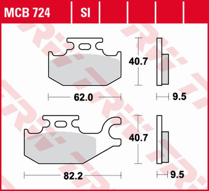 Brzdové destičky TRW LUCAS MCB724