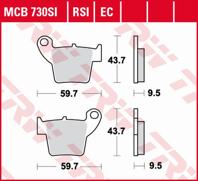Brake pads TRW LUCAS MCB730EC (KH346)