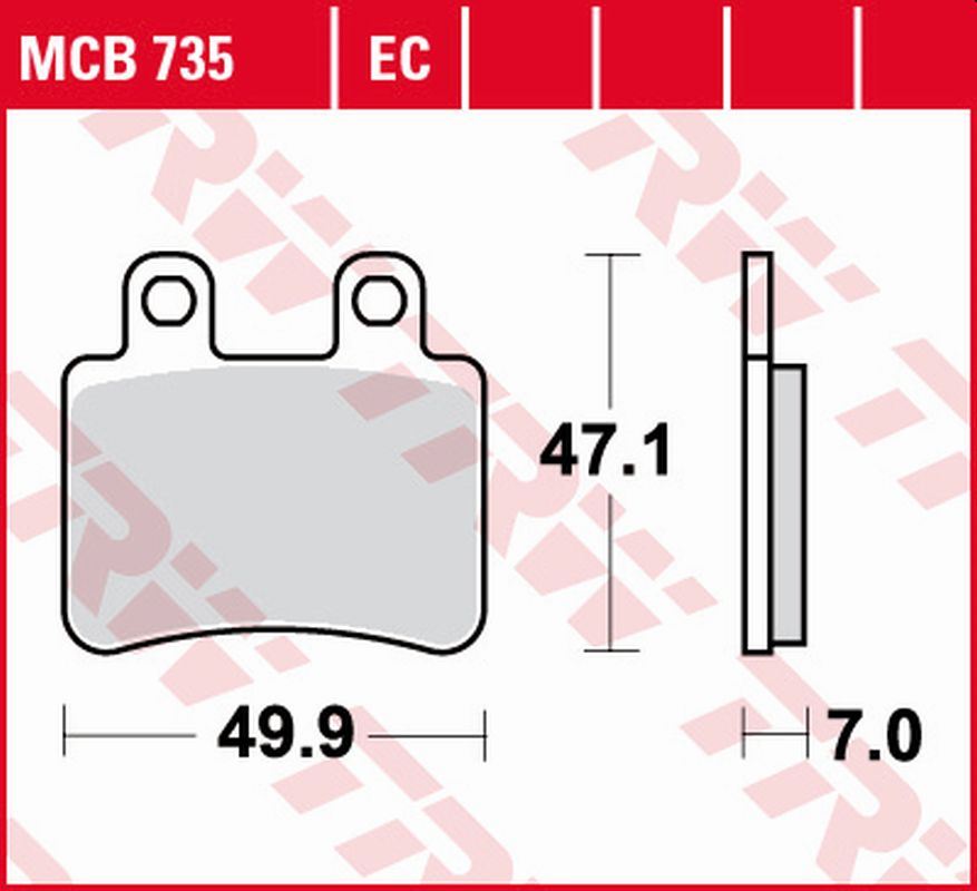 Brzdové destičky TRW LUCAS MCB735EC (KH350)