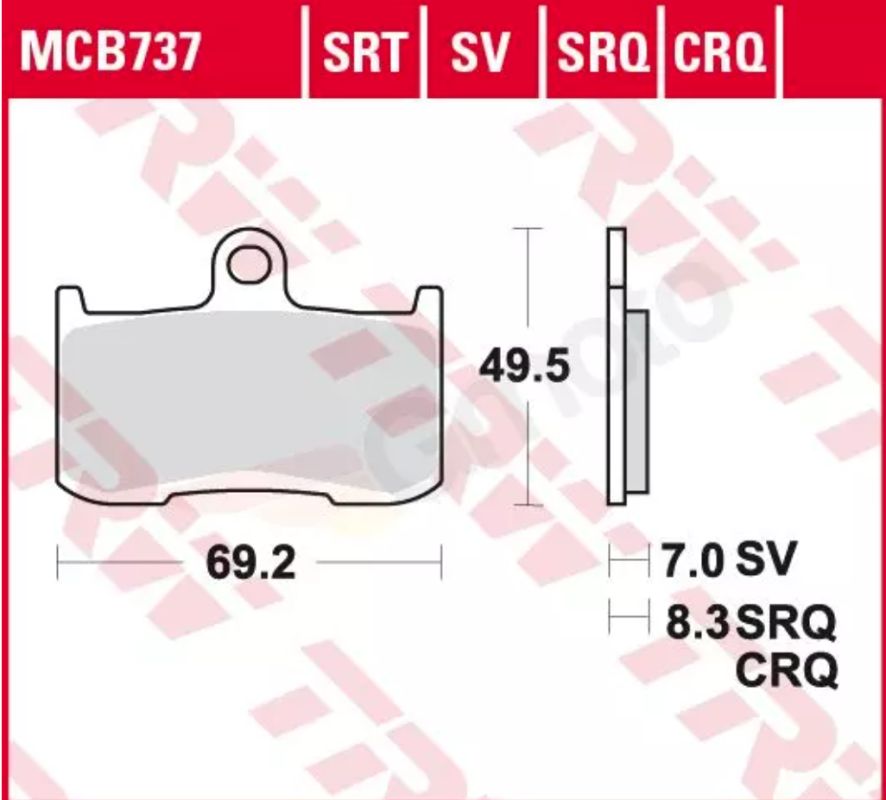 Brake pads TRW LUCAS MCB737TRQ (KH347)