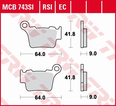 Brzdové destičky TRW LUCAS MCB743EC (KH368)